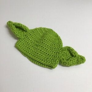 Baby Yoda Hand Knit Beanie Star Wars Disney Green Grogu Mandalorian Infant Hat
